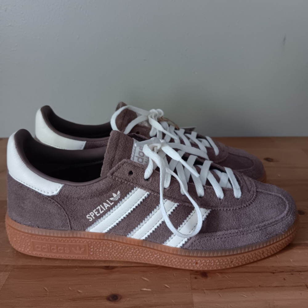 Adidas Handball Spezial W Womens 7 Brown New IF6490 Earth Strata Gum Suede Sneak - Picture 3 of 11